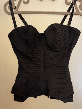 Agent provocateur Tatiana Black Structured Bustier Corset Top